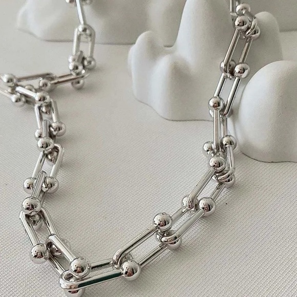 HARDWEAR DOUBLE LINK PEDANT SILVER NECKLACE